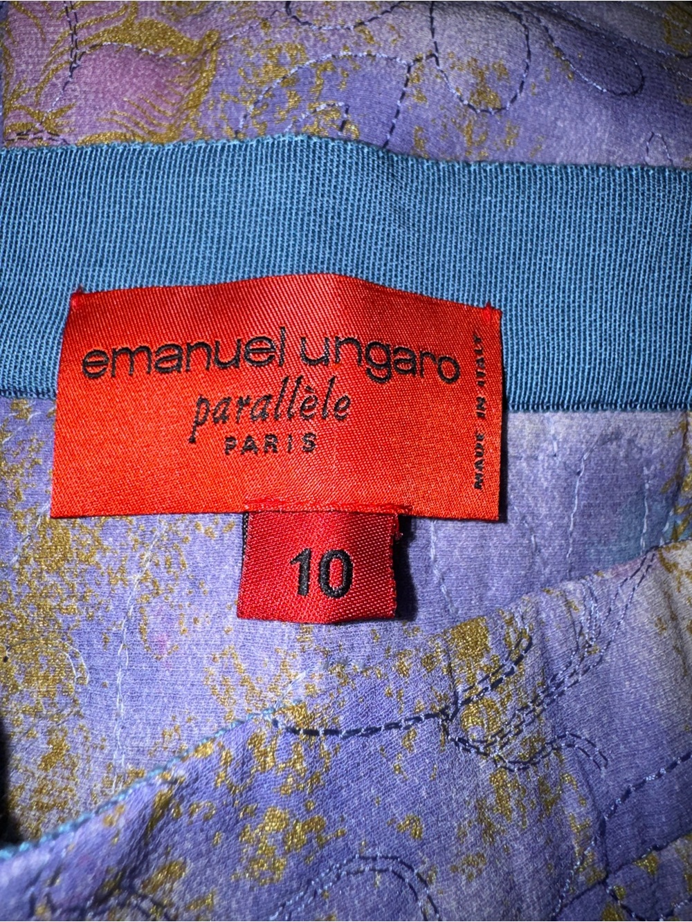 Emanuel Ungaro Lavender, Gold and Pink Floral Tailored Jacket - Picture 14 of 15